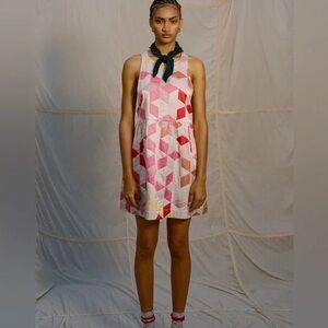 Kimchi Blue Satin Patchwork Pinafore Dress